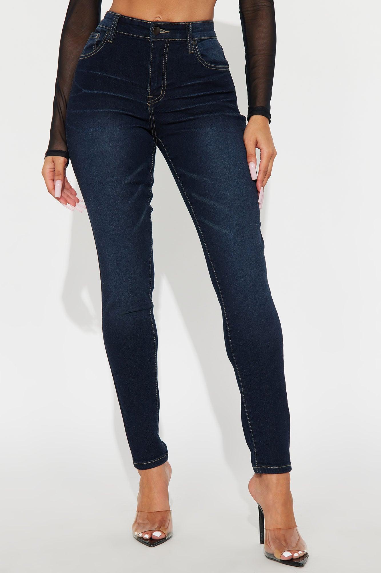 Perfect Form Mid Rise Skinny Jeans - Dark Denim Female Product Image