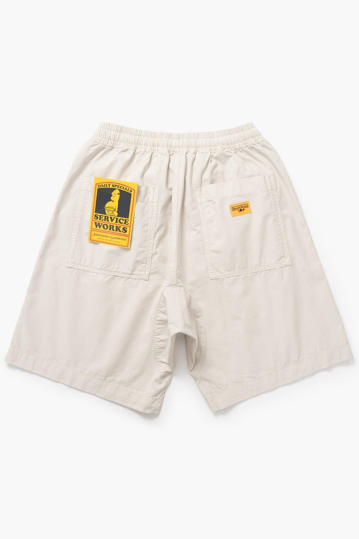 Service Works - Poplin Chef Shorts - Salt Product Image