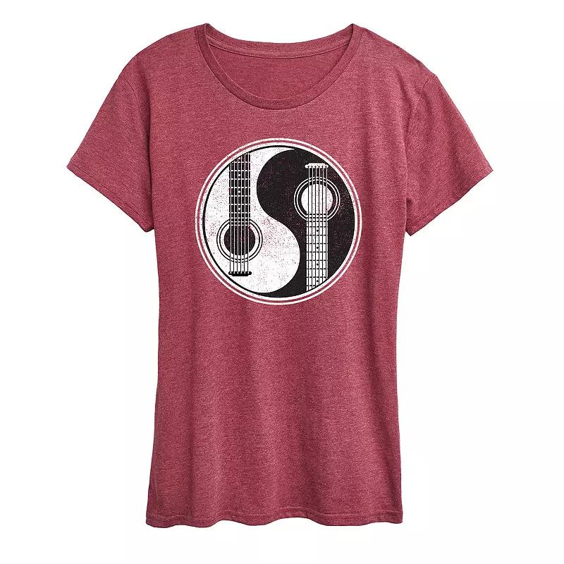 Women's Yin Yang Guitar Graphic Tee,  Product Image