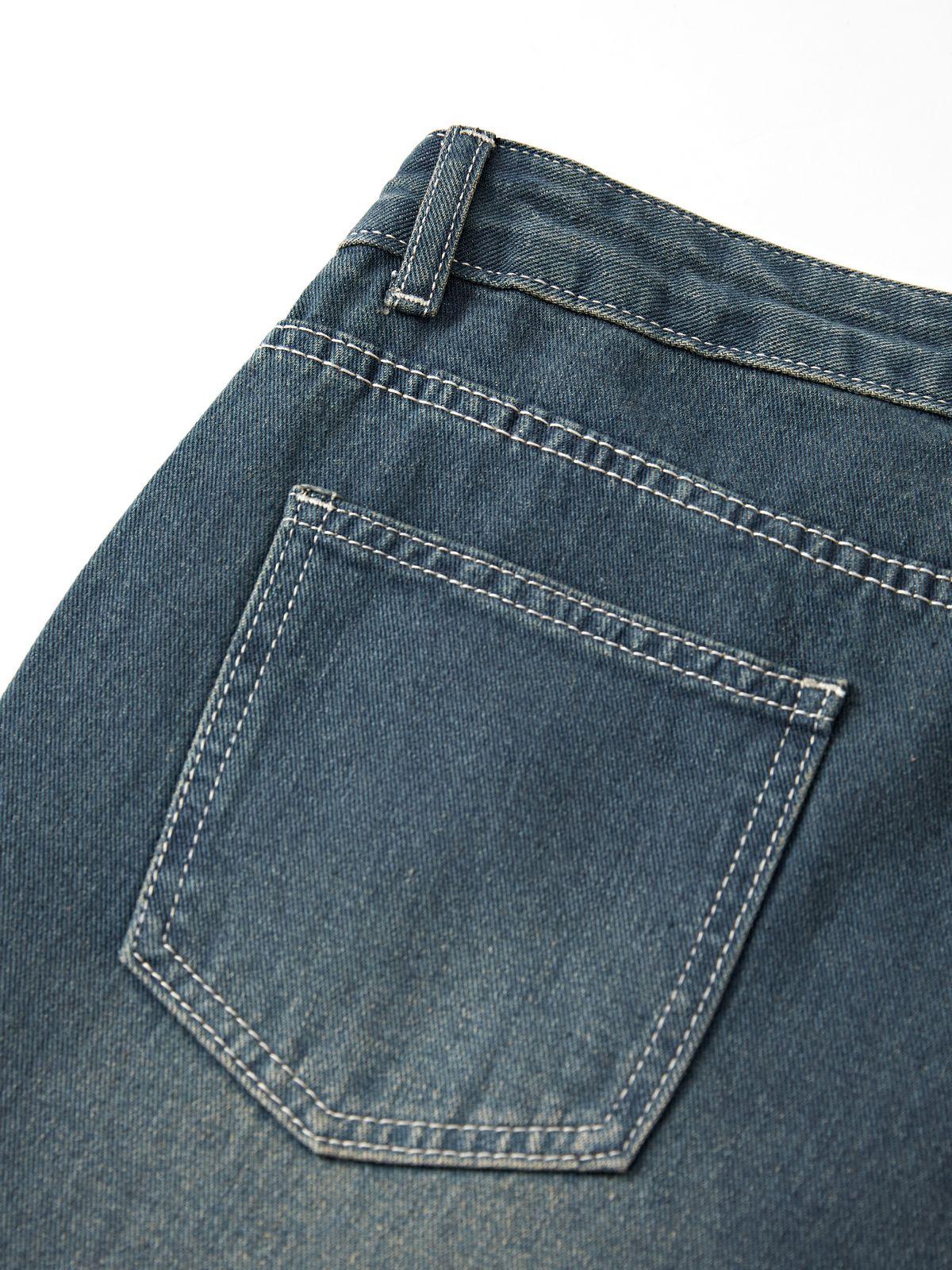 Vintage Blue Wash Boyfriend Jeans Product Image