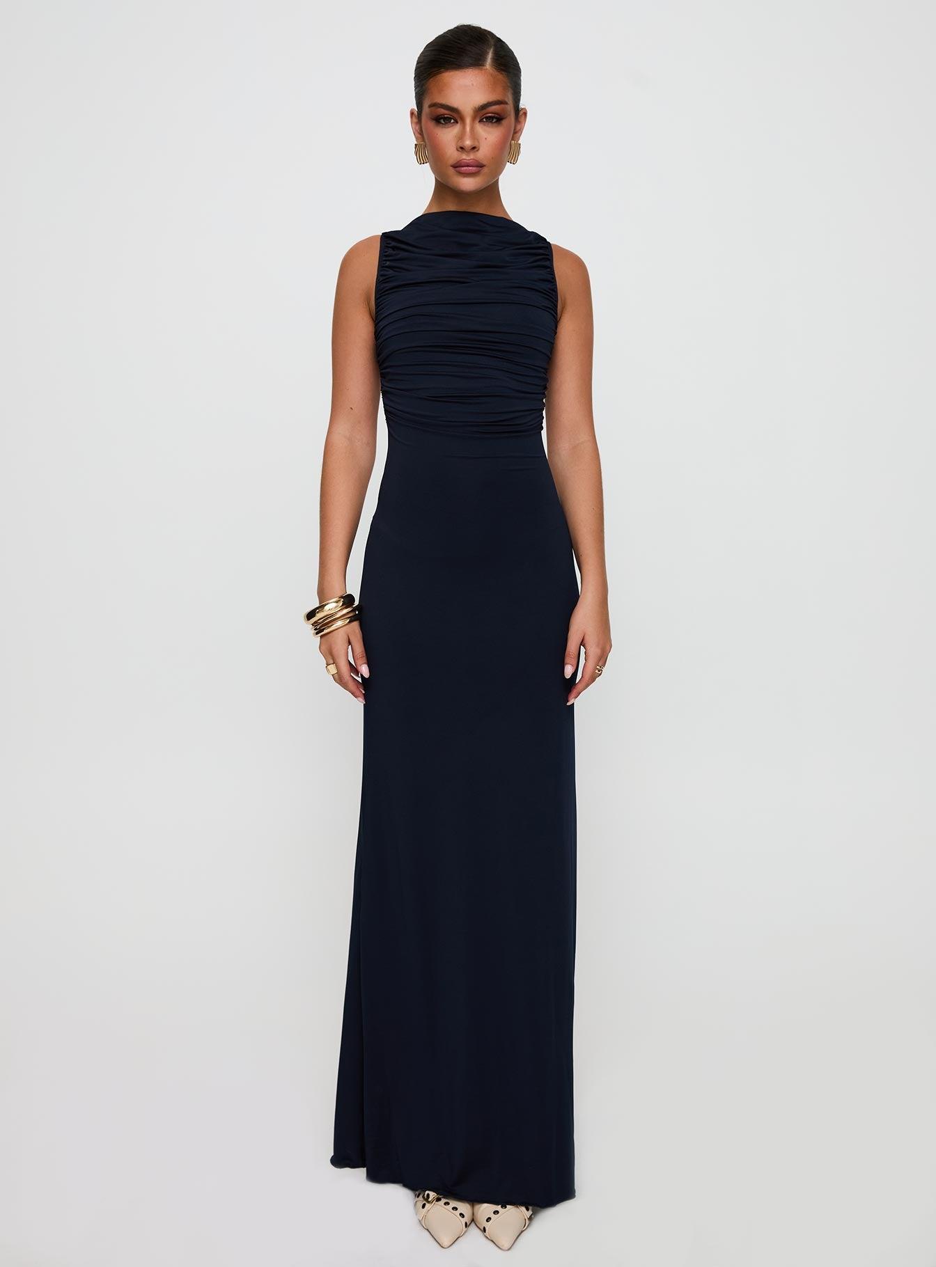 Undeniable Cut Out Maxi Dress Navy Product Image