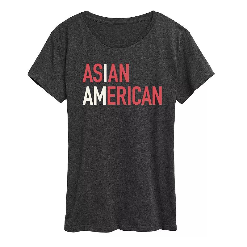 Womens I am Asian American Graphic Tee Heather Grey Product Image