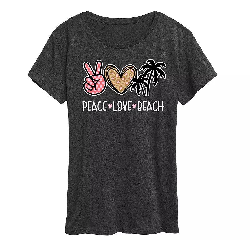 Women's Peace Love Beach Graphic Tee,  Product Image