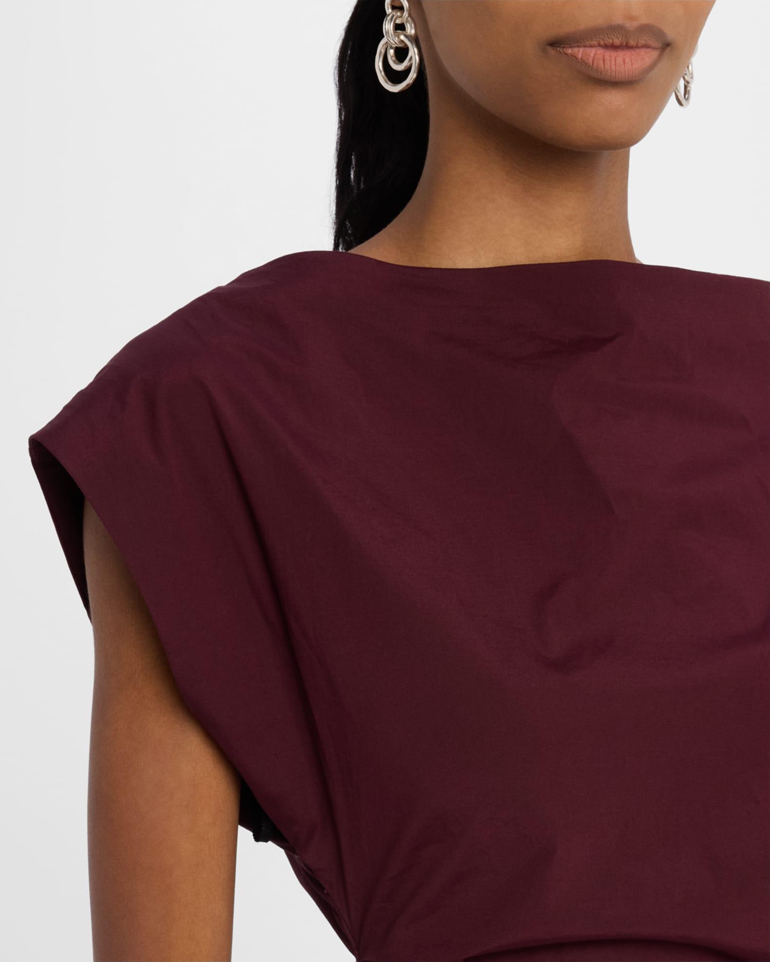 Nara Gathered Short-Sleeve Midi Dress Product Image