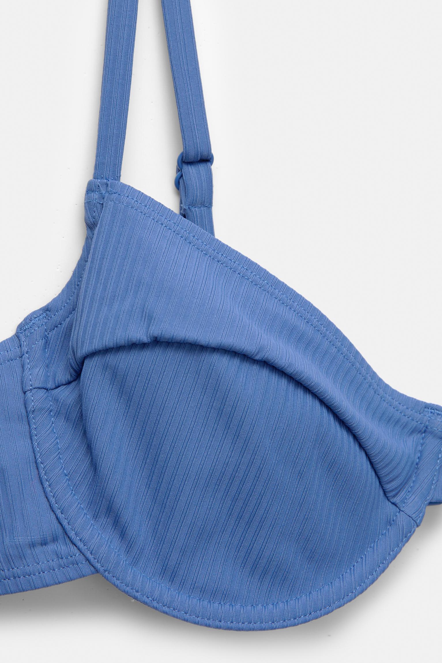 Textured balconette bikini top Product Image