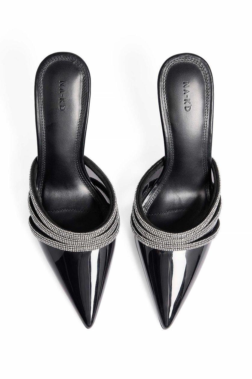 Rhinestone Strap Heels Product Image