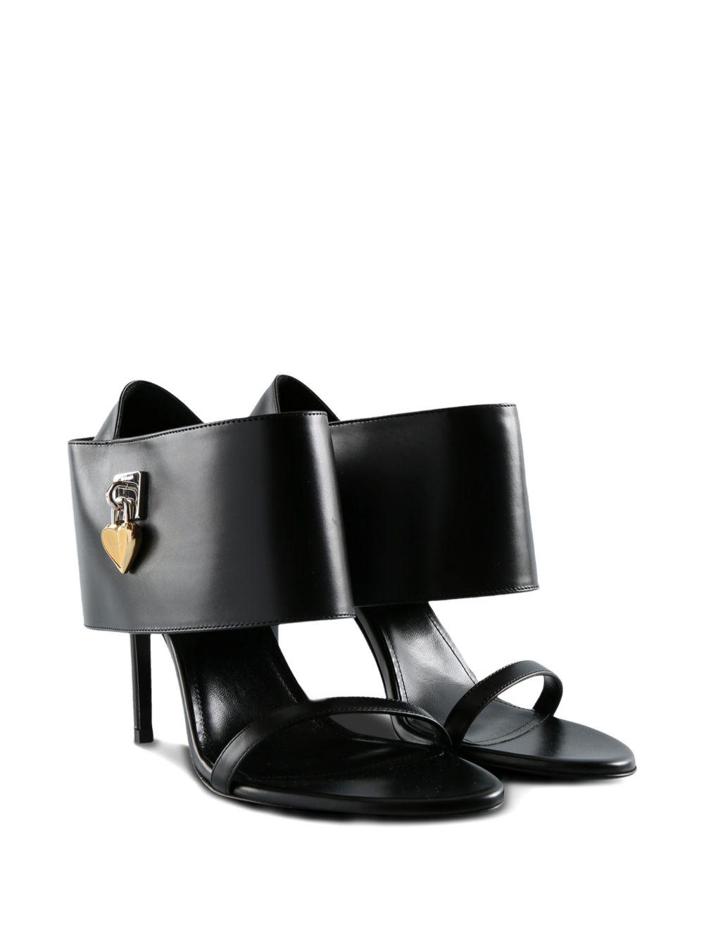 leather heeled sandals  Product Image