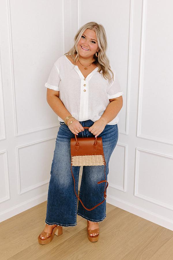 Coastal Breeze Shift Top in White Curves Product Image