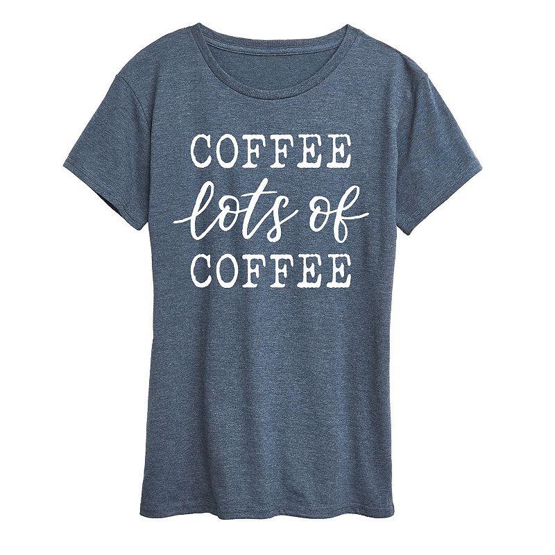 Women's Coffee Lots Of Coffee Graphic Tee, Girl's,  Product Image