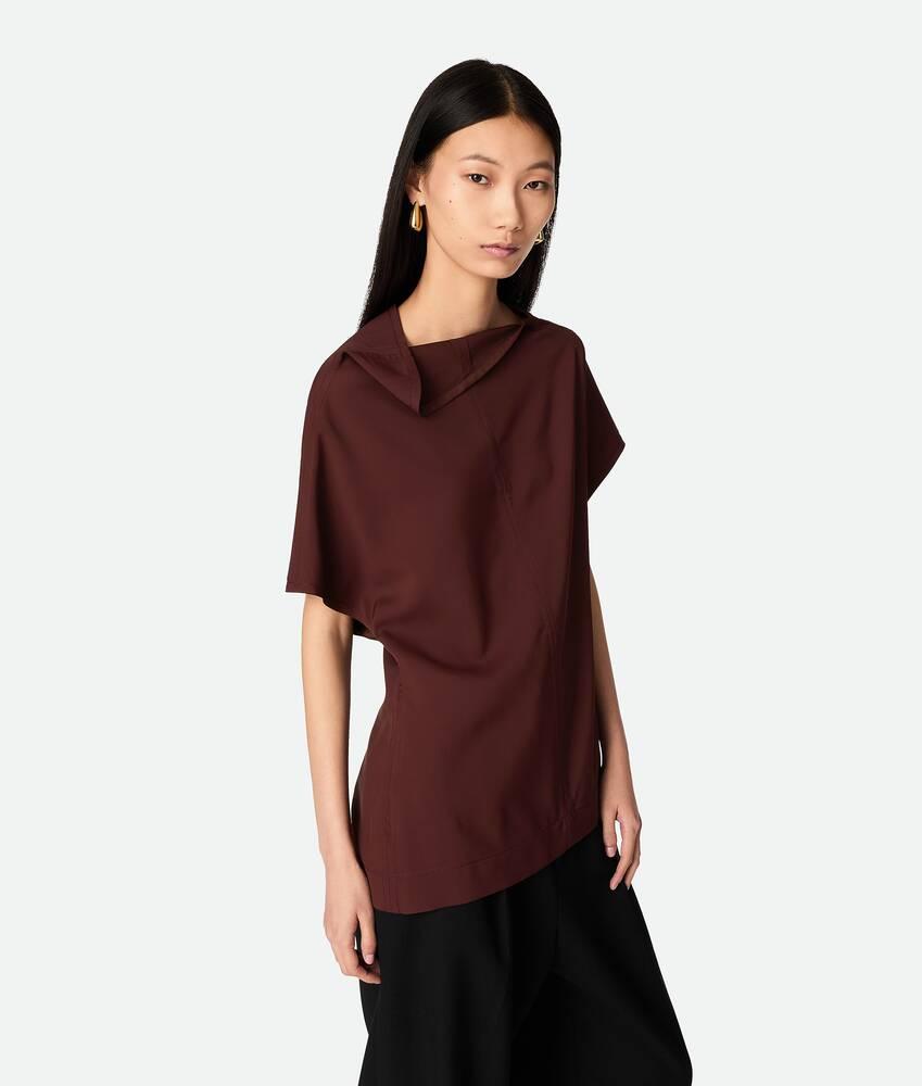 Women's Light Viscose Top in Black cherry Product Image