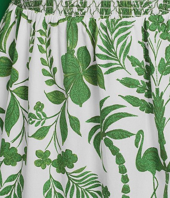 Sugarlips Plus Double Ruffle Poplin Scoop Neck Smocked Midi Dress Product Image