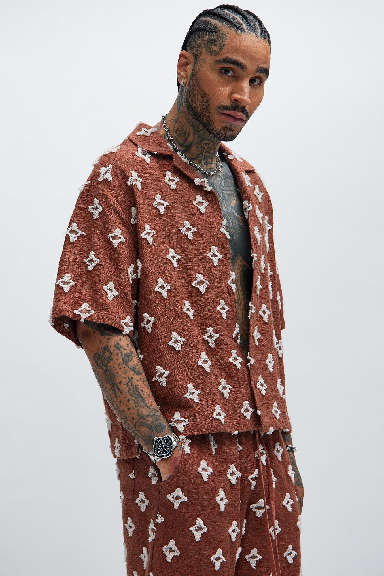 Cropped Starlet Shirt - Brown Product Image