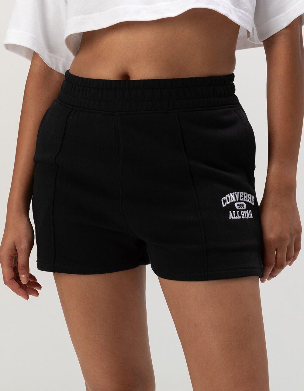 CONVERSE Retro Chuck Taylor Womens Terry Shorts - BLACK Product Image