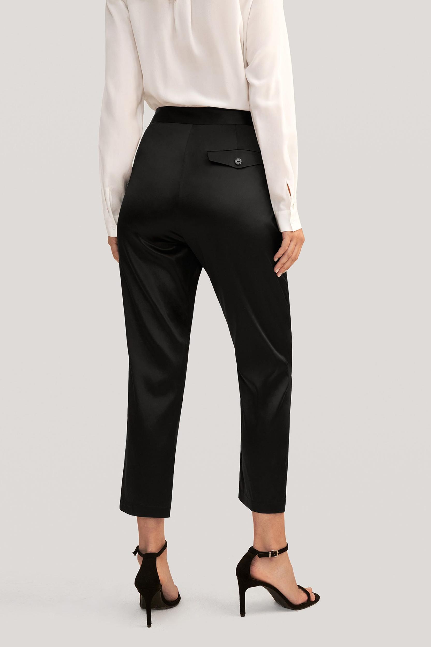 Comfort Fit Silk Cigarette Pants Product Image