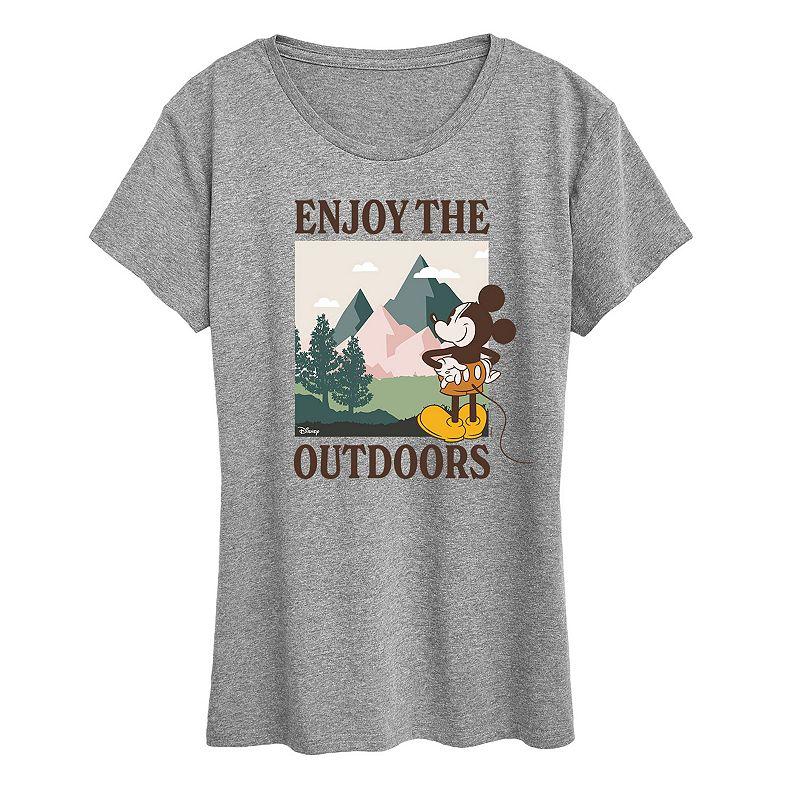Disney's Mickey Mouse Women's Enjoy The Outdoors Graphic Tee,  Product Image