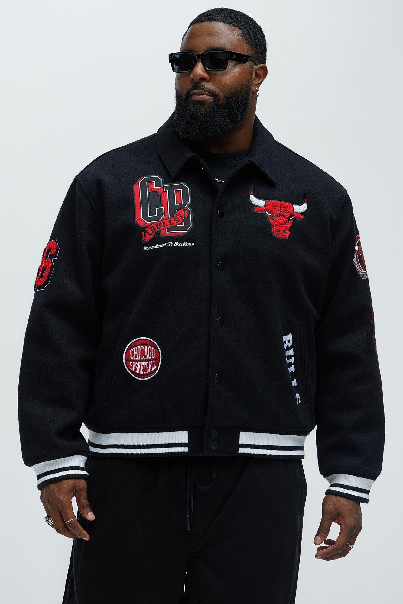 Bulls Ring Leader Varsity Jacket - Black/Red Male Product Image