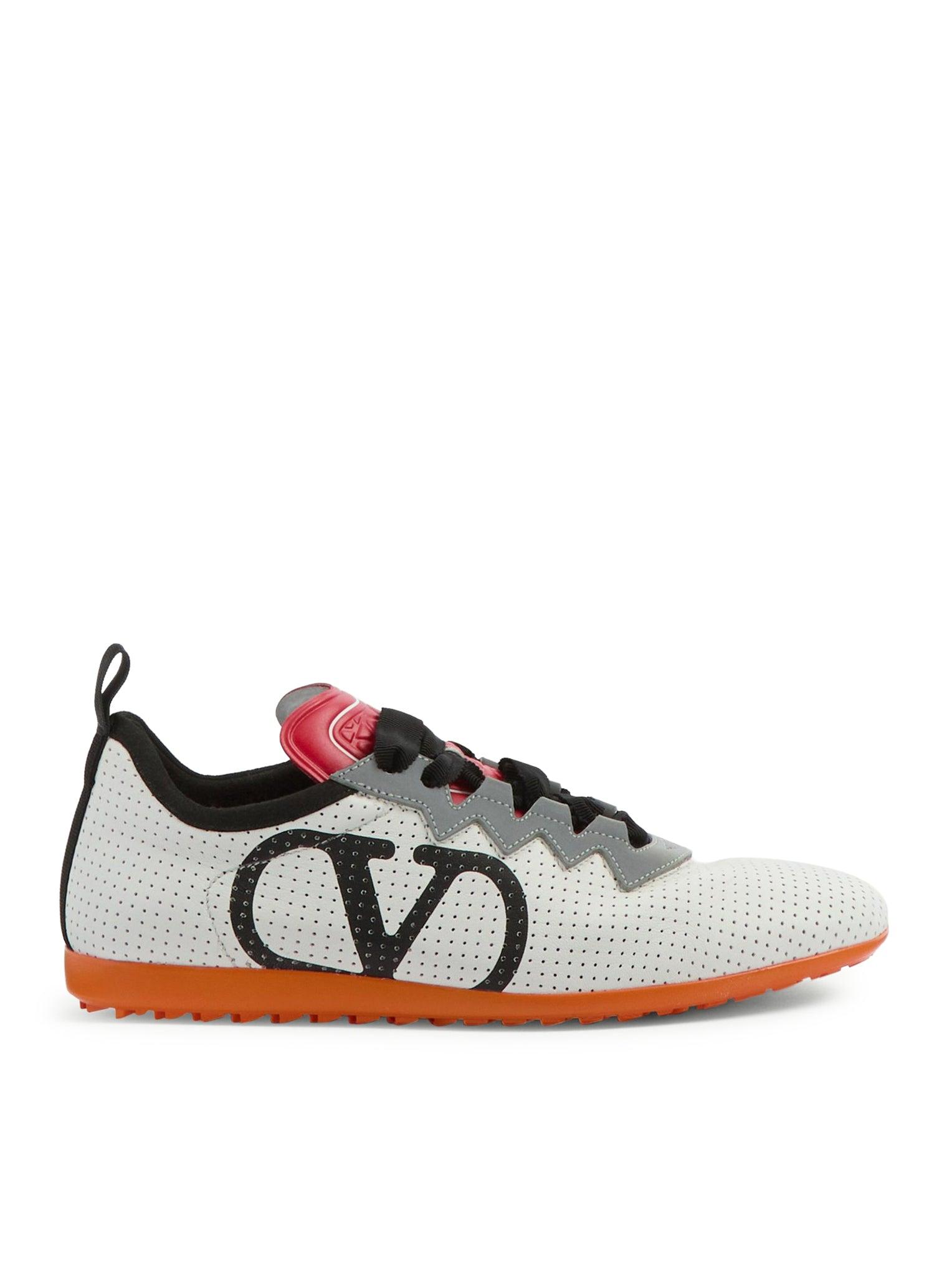VALENTINO GARAVANI Chromathon Low-top Sneakers In Perforated Leather In Multi Product Image