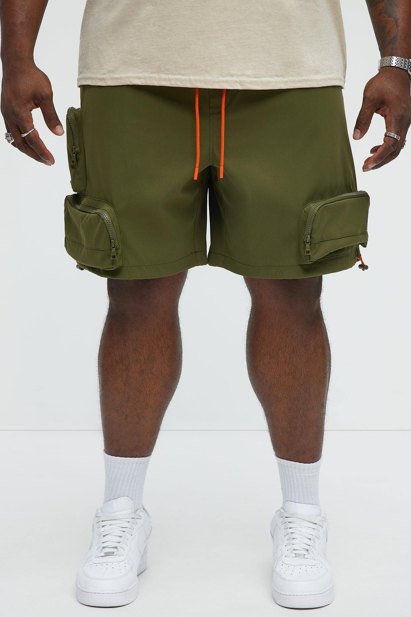 Gone Fishing Cargo Shorts - Olive Product Image