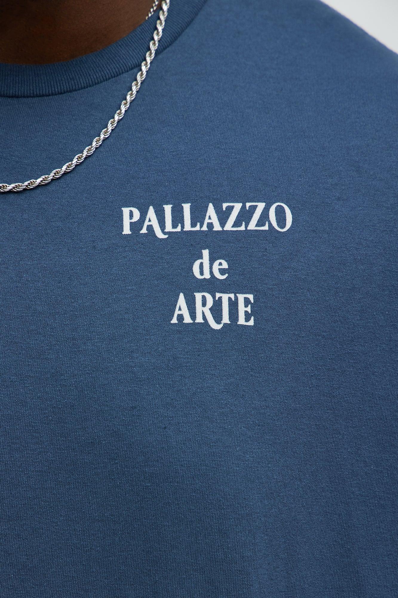 Pallazzo De Arte Short Sleeve Tee - Blue Male Product Image
