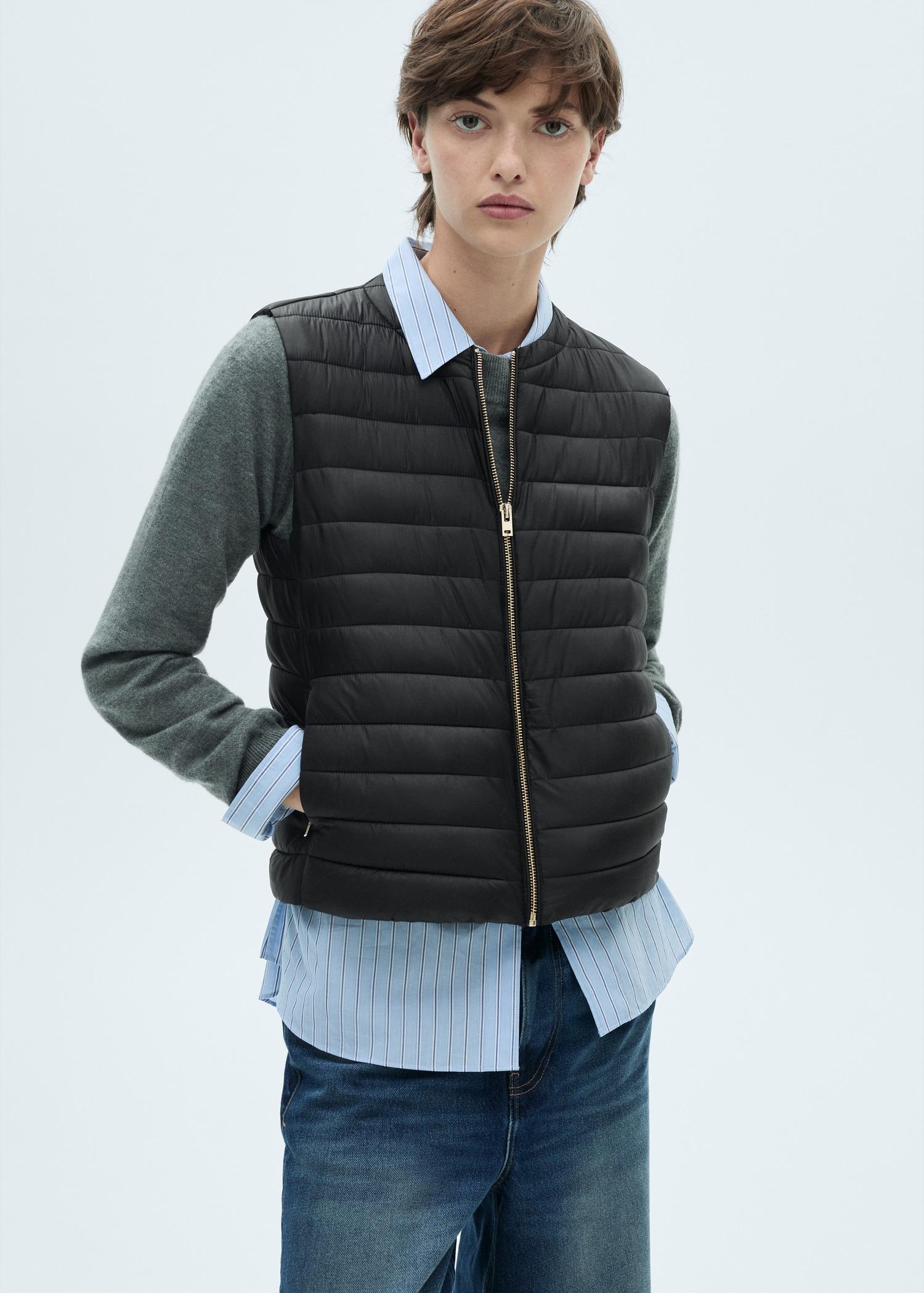 Quilted gilet - Women | MANGO USA Product Image