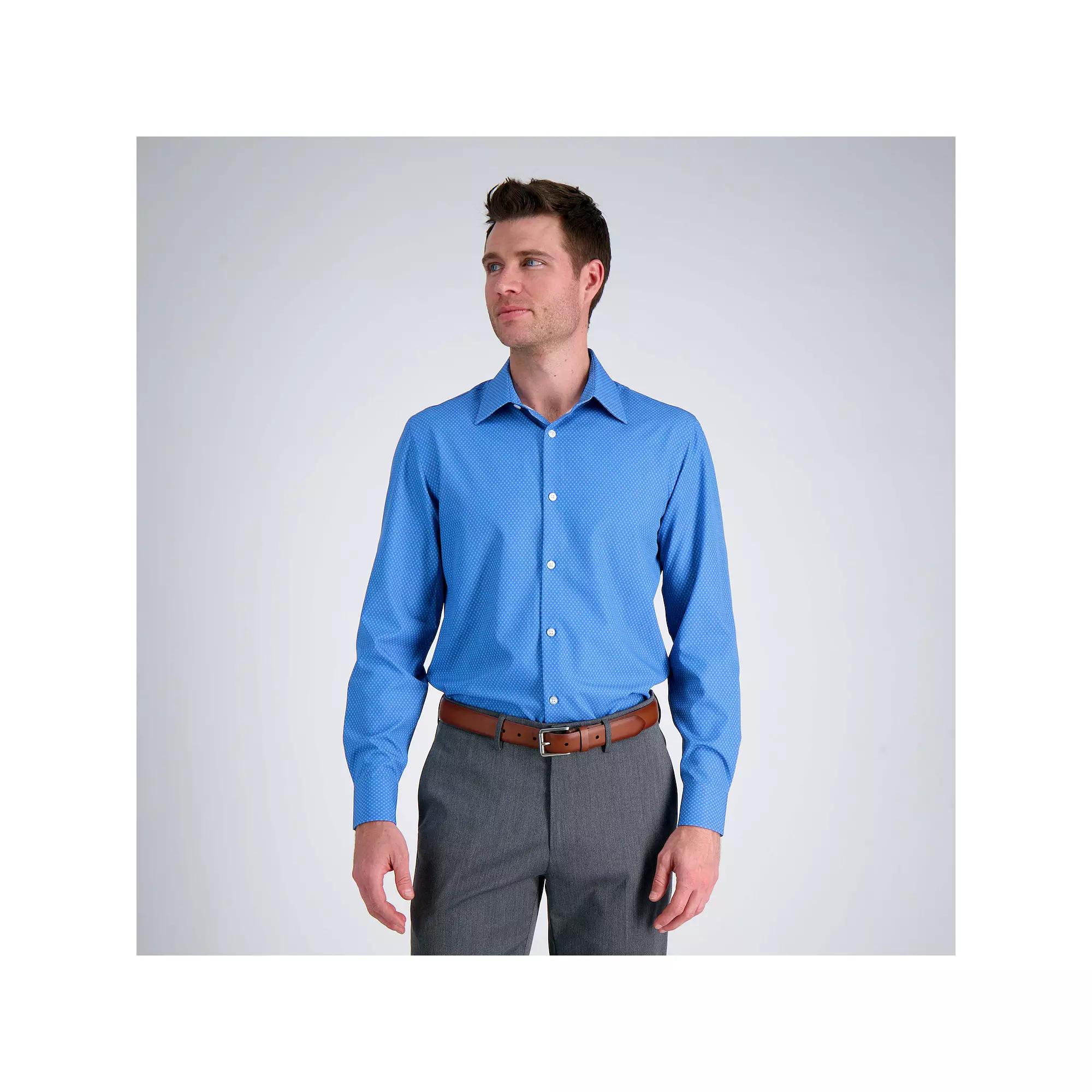 Men's Haggar® Smart Wash® Slim Fit Wrinkle Free Dress Shirt,  Product Image