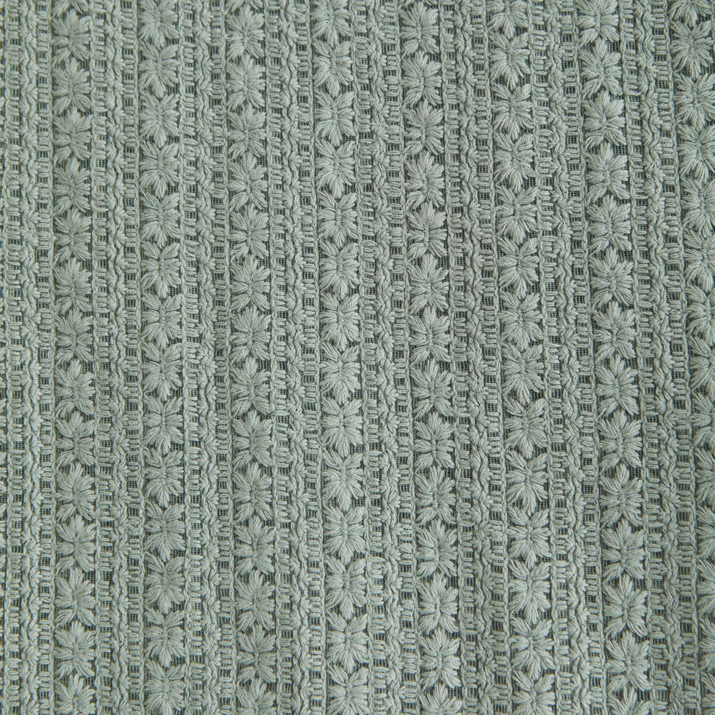 Camp Collar Cropped Lace Shirt Product Image