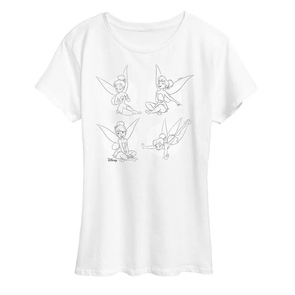 Disney's Tinker Women's Bell Pose Grid Graphic Tee, Girl's,  Product Image