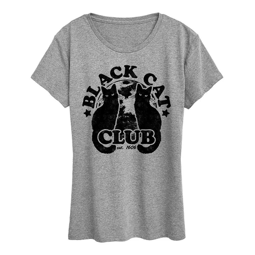 Women's Black Cat Club Halloween Tee, Girl's,  Product Image