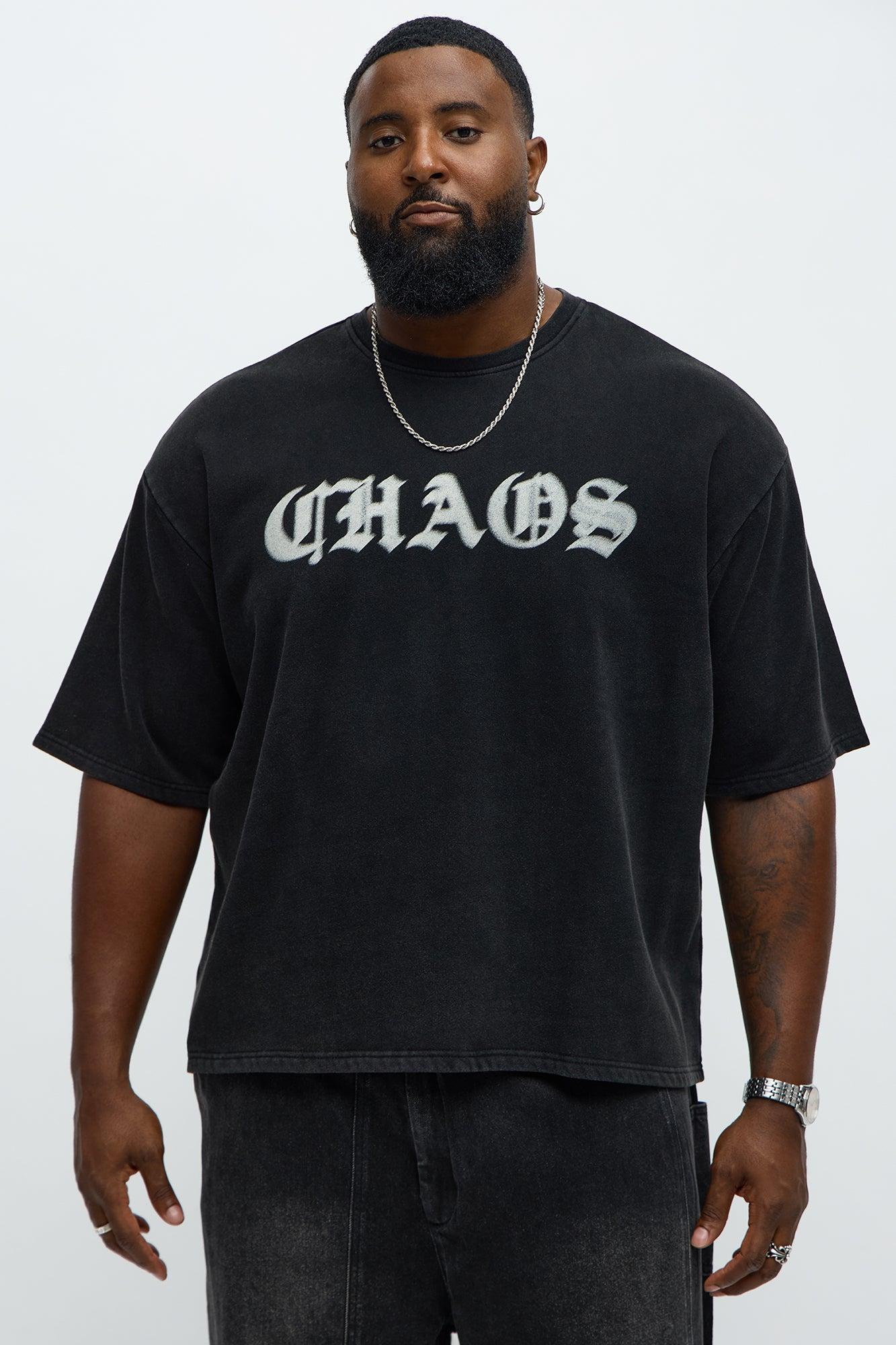 Chaos Oversized Tee - Black Male Product Image