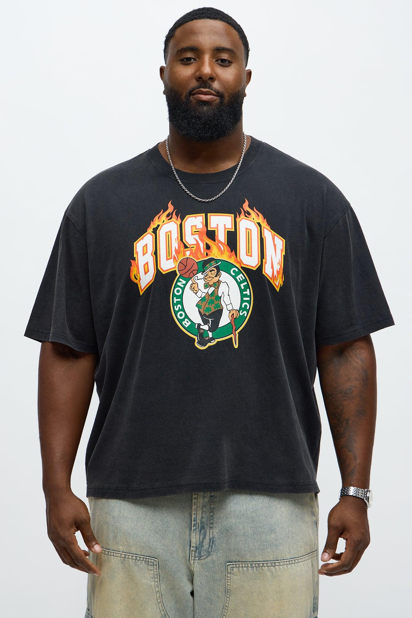 Celtics Slam Jam Oversized Short Sleeve Tee - Black Male Product Image