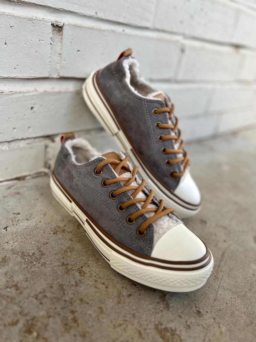 Grey Suede Cozy Sneakers* Product Image