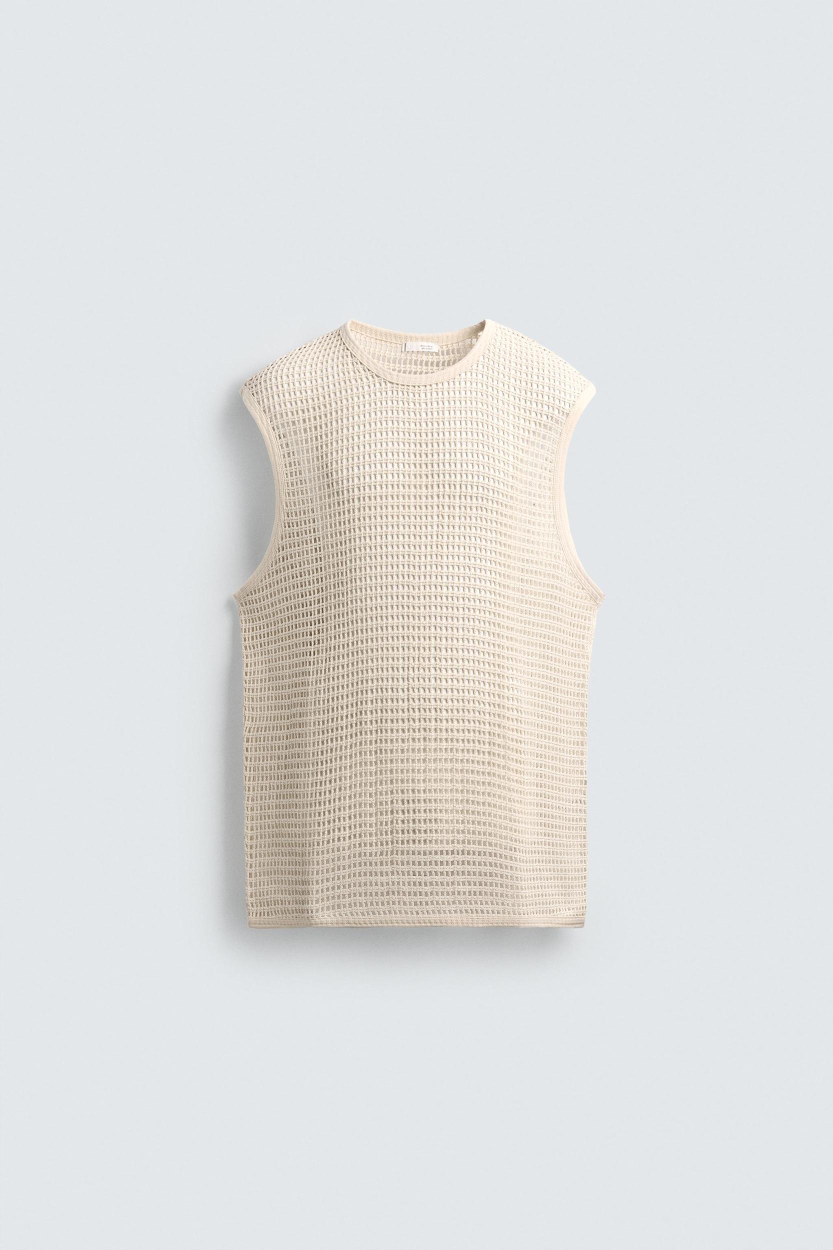 CROCHET TEXTURED T-SHIRT Product Image