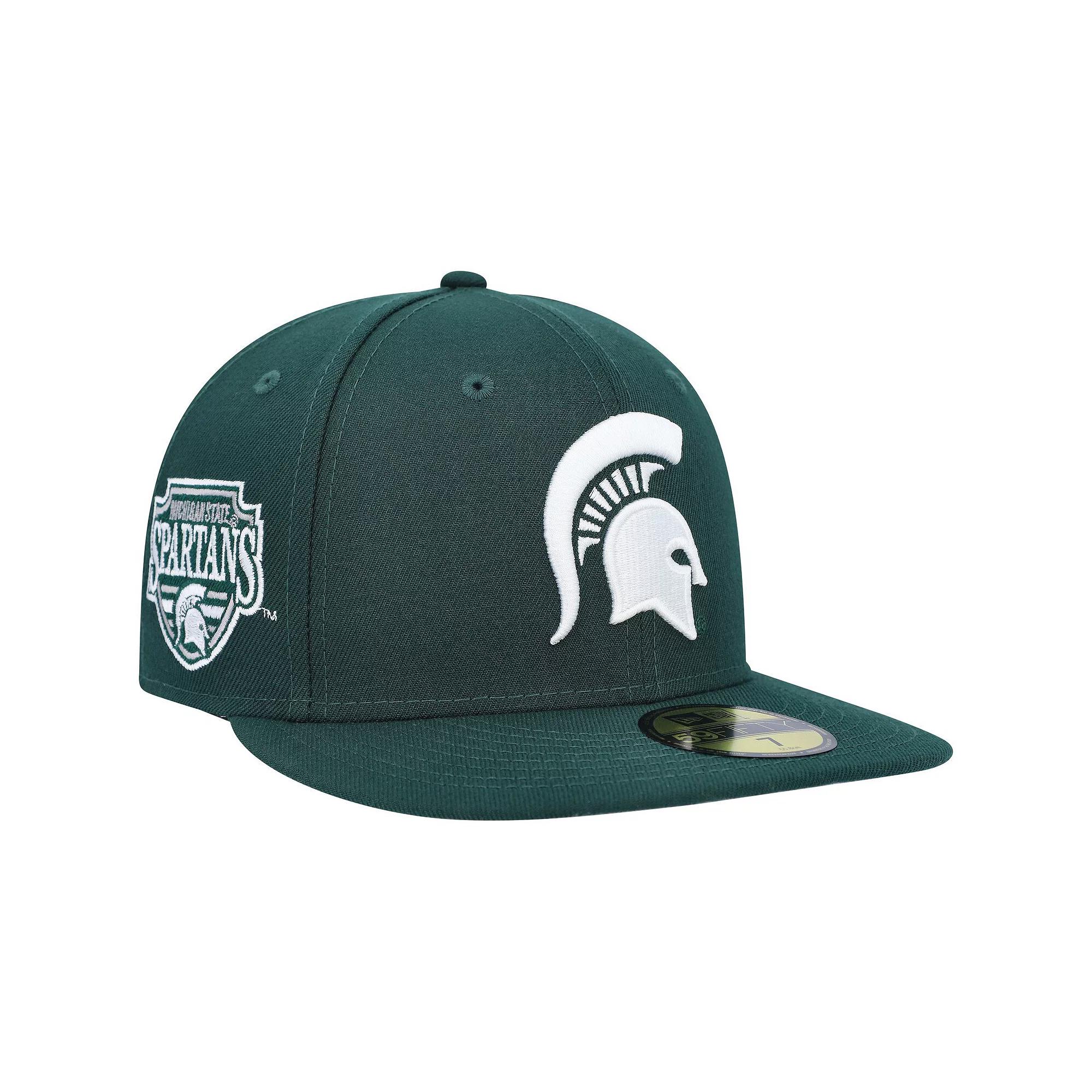 Men's New Era Green Michigan State Spartans Patch 59FIFTY Fitted Hat, Size: 7 1/8 Product Image