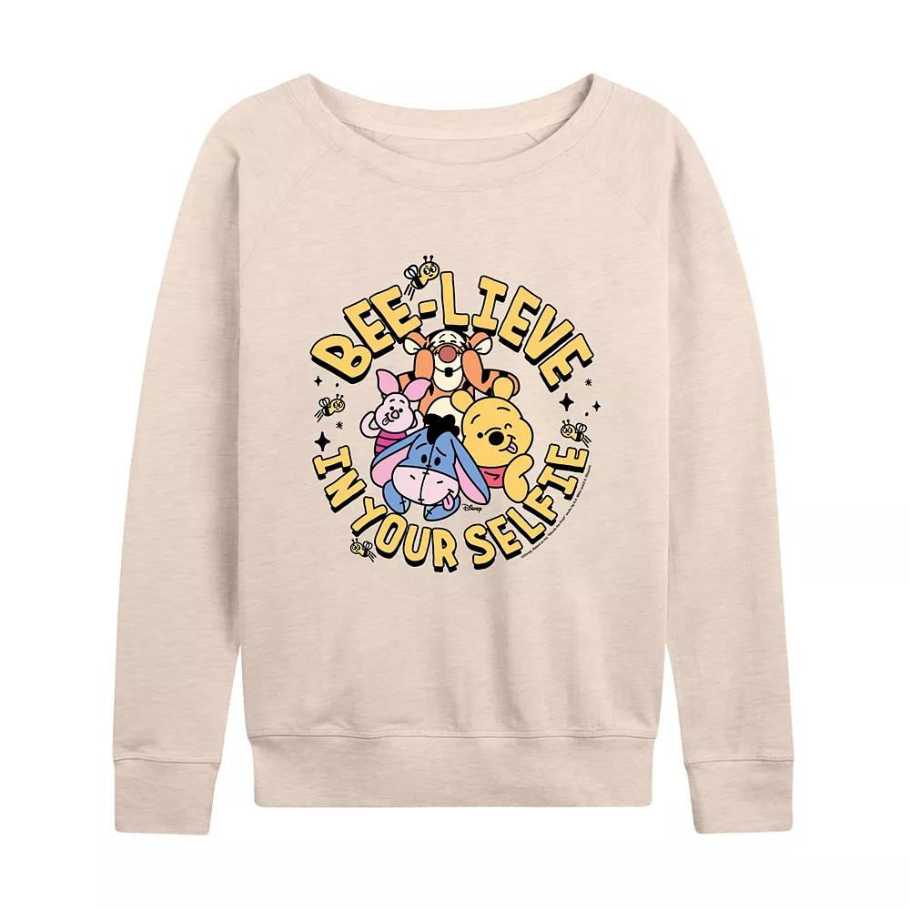 Disney's Winnie the Pooh Women's Group French Terry Long Sleeve Tee, Girl's,  Product Image