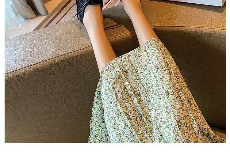 Mesh Panel Chunky Heel Lace-Up Shoes Product Image