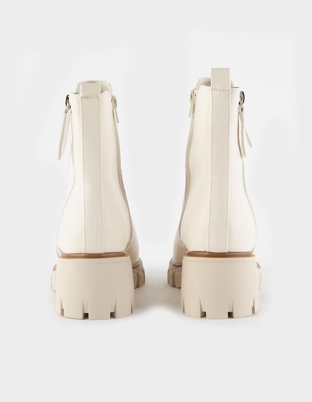 MIA Rohen Double Zip Chelsea Womens Boots - BONE Product Image