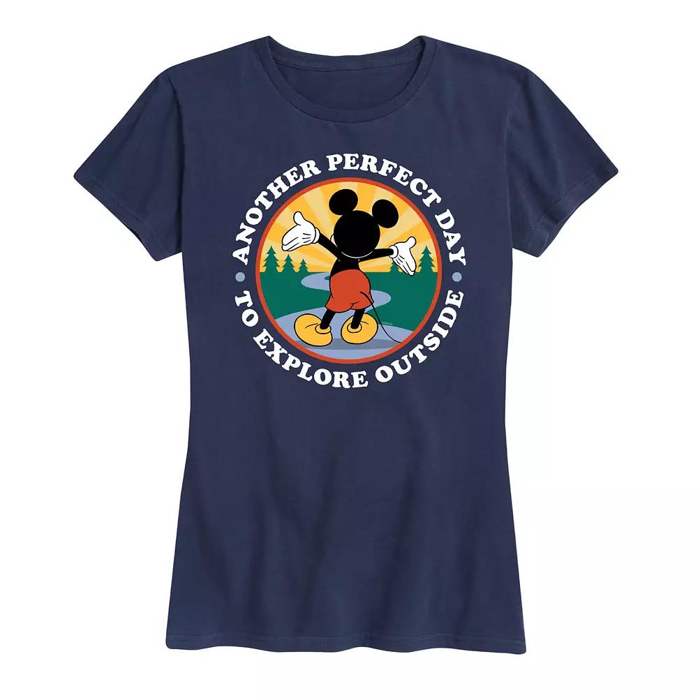 Disney's Mickey Mouse Women's Explore Outside Graphic Tee,  Product Image