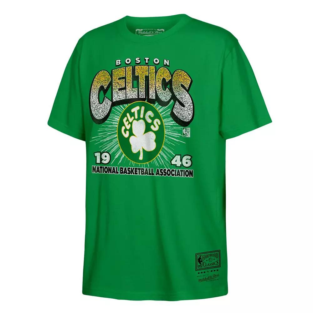 Men's Mitchell & Ness Kelly Green Boston Celtics Hardwood Classics Vintage Hoopster T-Shirt, Boy's,  Product Image