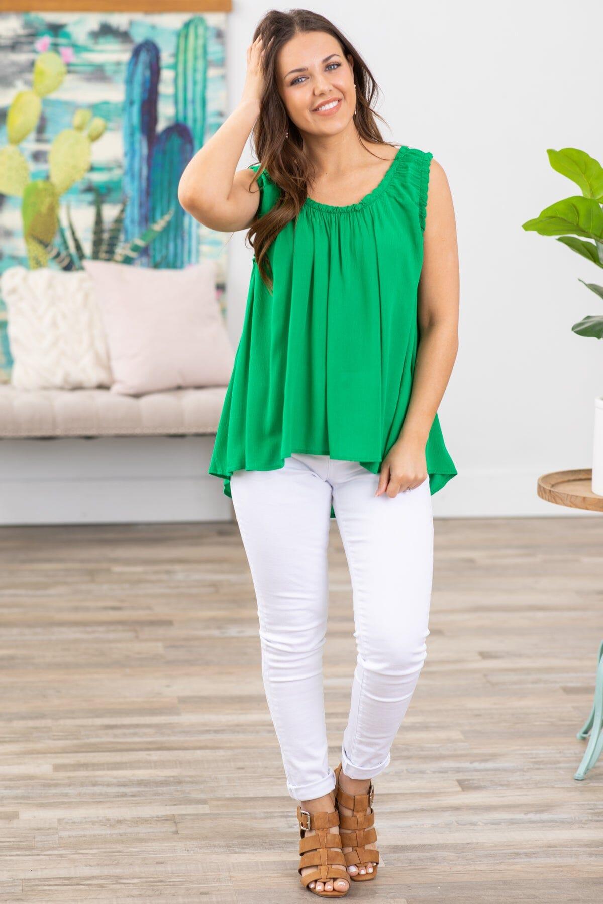 Jade Ruched Detail Tank Product Image