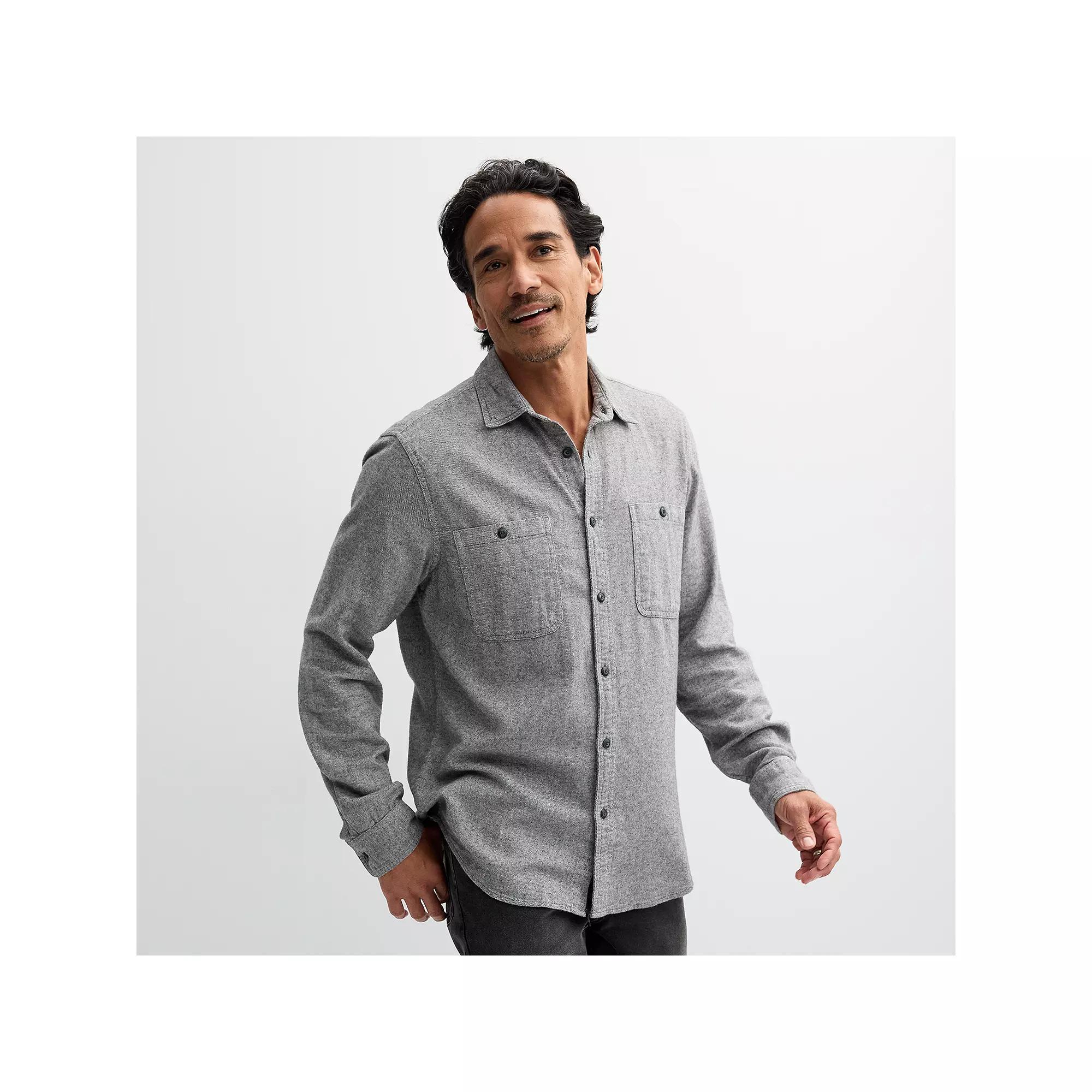 Men's Sonoma Goods For Life® Supersoft Flannel Button-Down Shirt,  Product Image