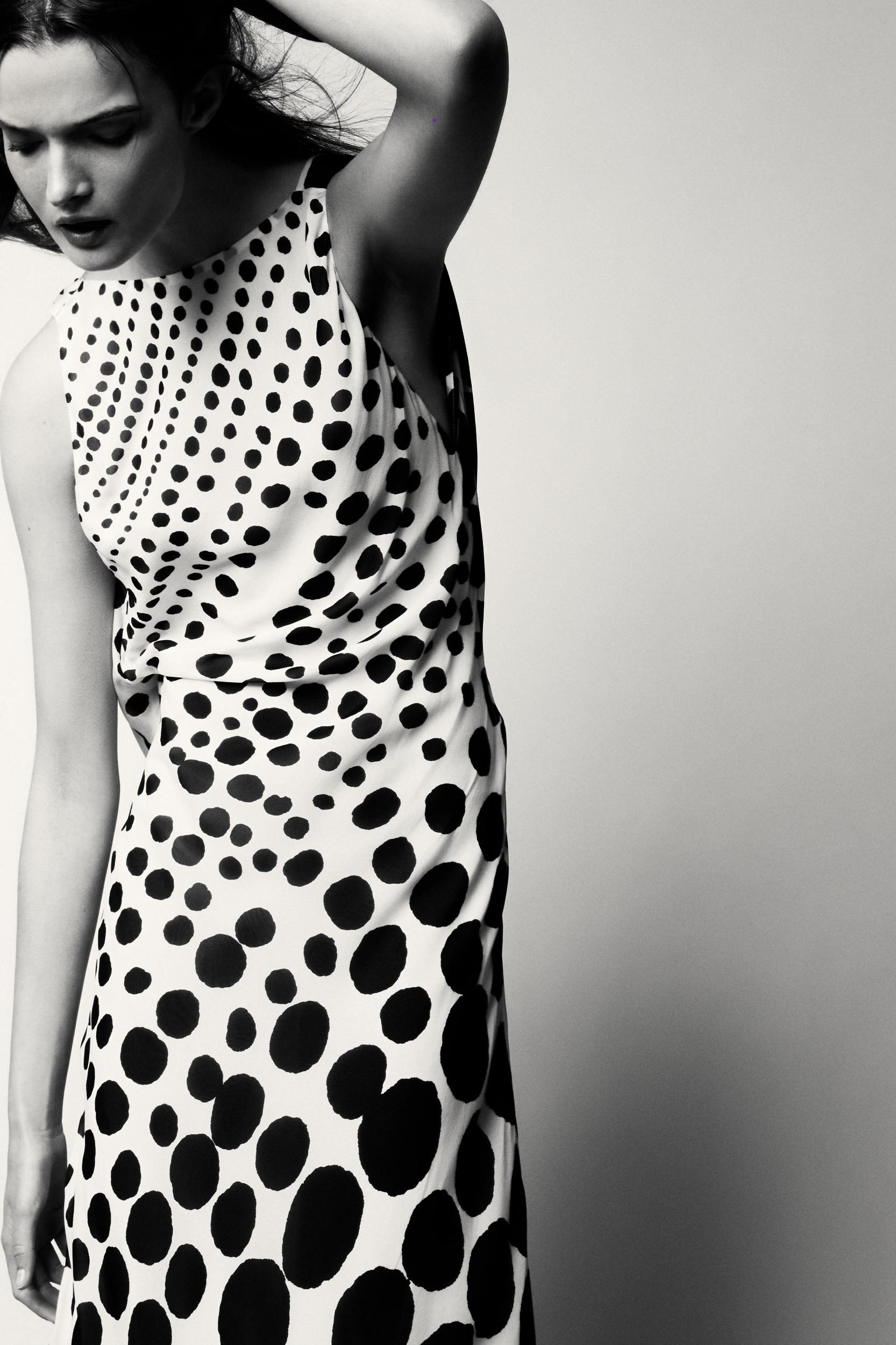POLKA DOT MAXI DRESS ZW COLLECTION Product Image