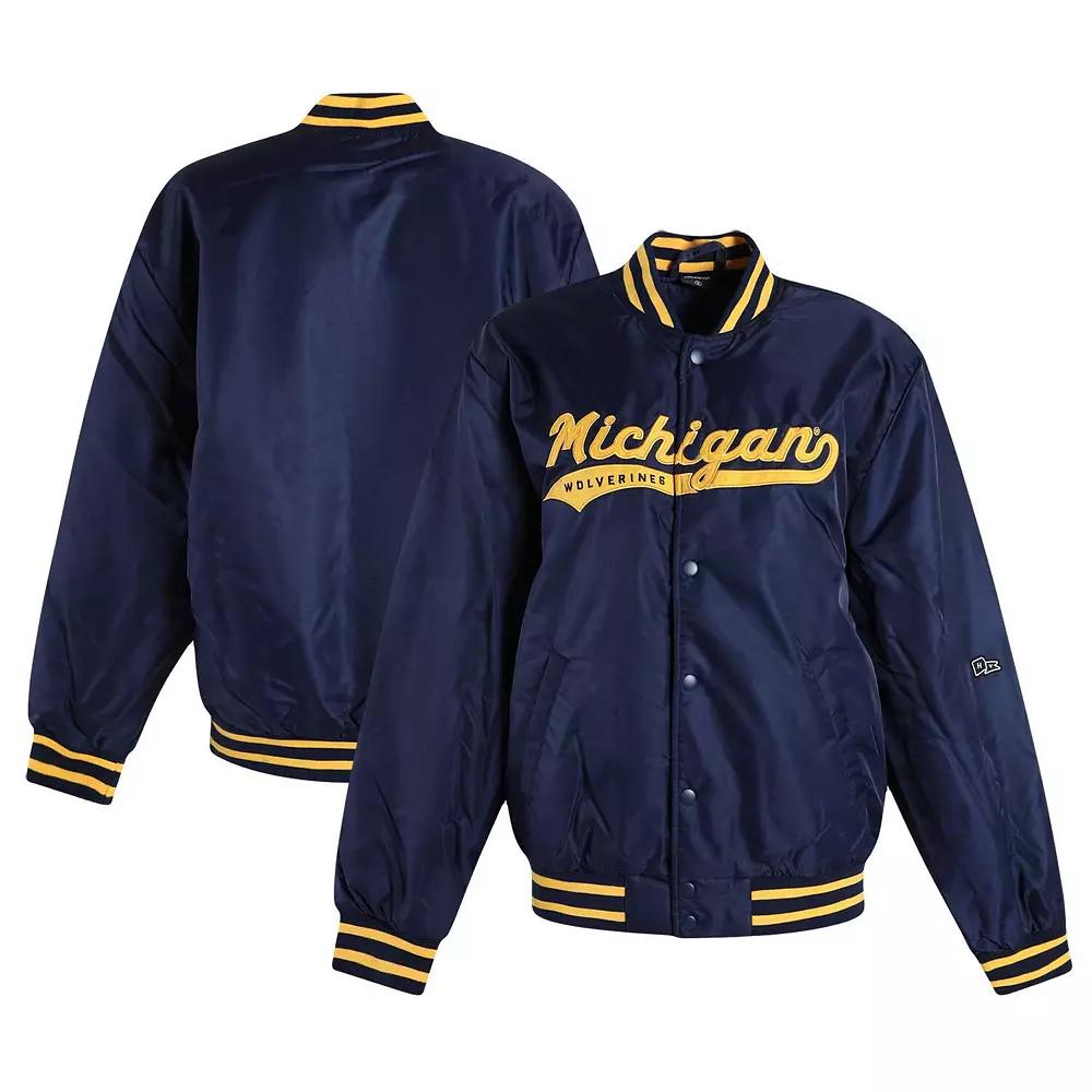 Women's Hype and Vice Navy Michigan Wolverines A-Game Varsity Full-Snap Jacket,  Product Image