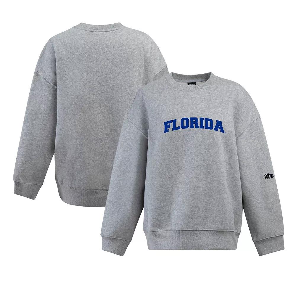 Women's Hype and Vice Heather Gray Florida Gators Offside Pullover Sweatshirt, Size: Large, Grey Product Image