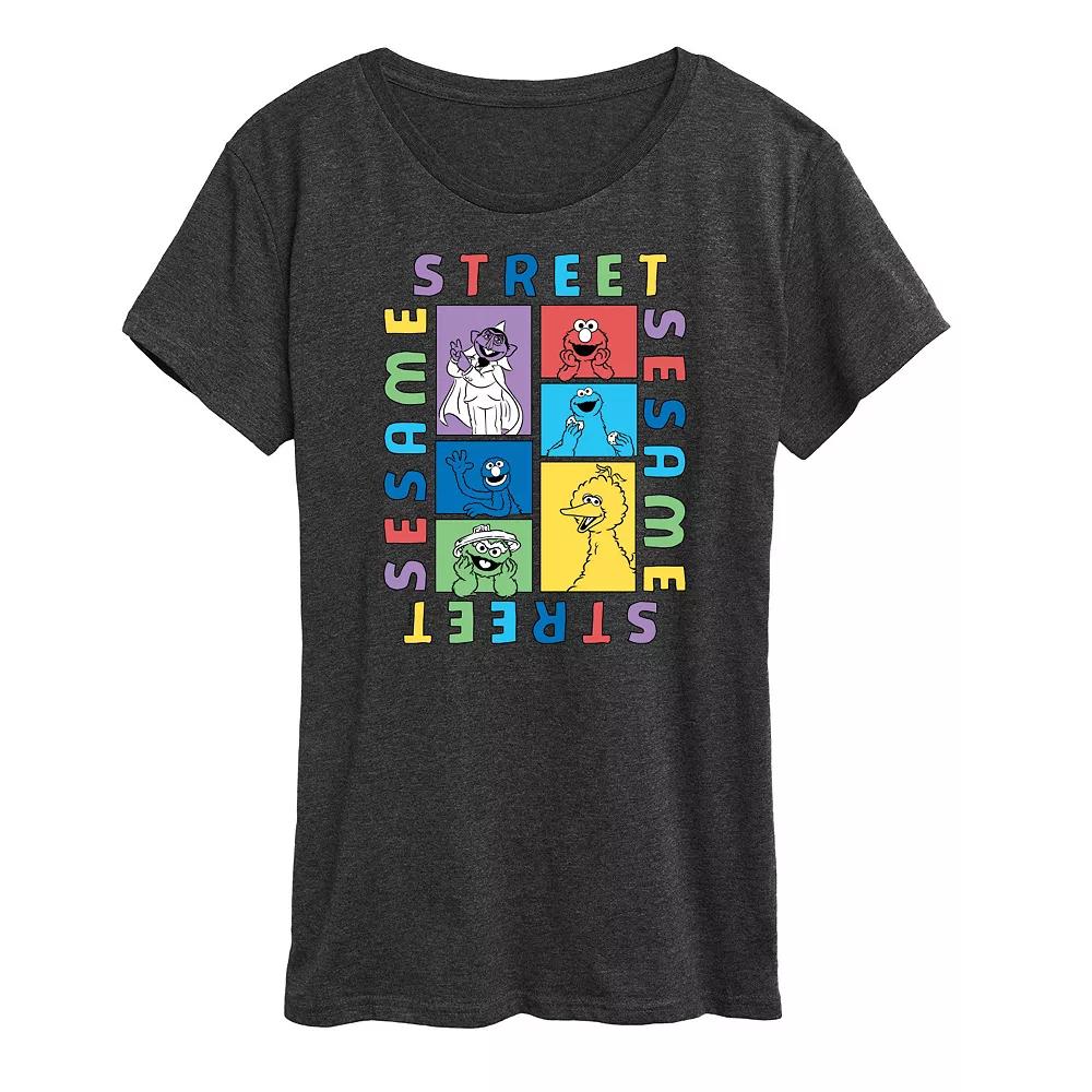 Women's Sesame Street Blocks Graphic Tee, Girl's,  Product Image