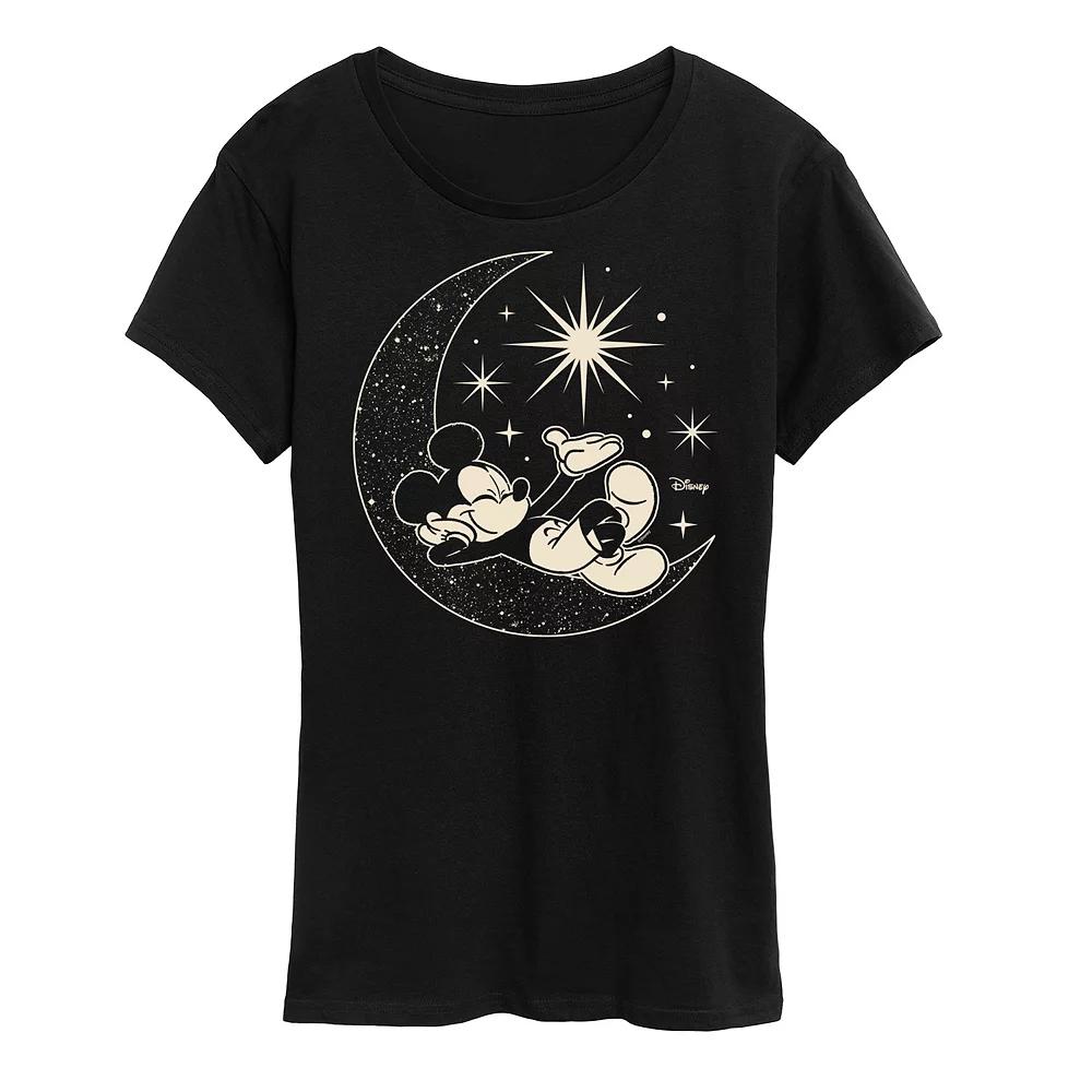 Disney's Mickey Mouse Plus Celestial Moon Graphic Tee, Women's,  Product Image