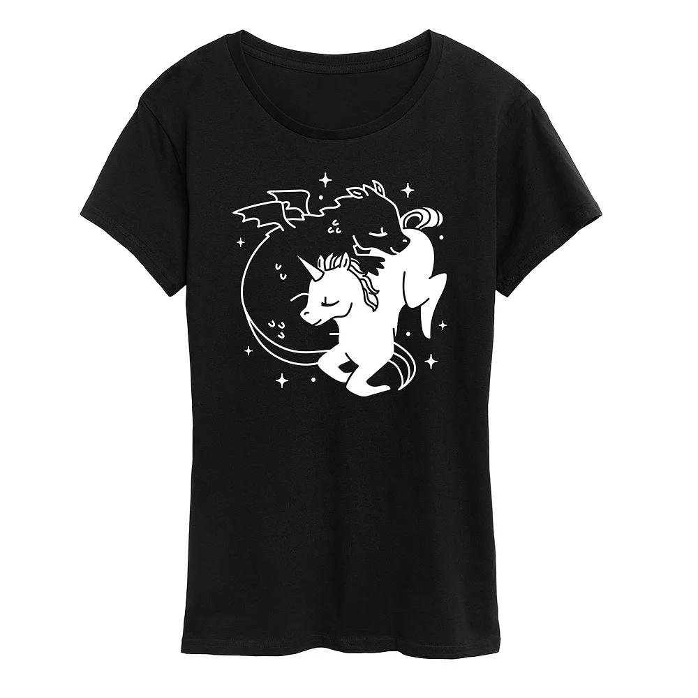 Women's Dragon Unicorn Graphic Tee,  Product Image