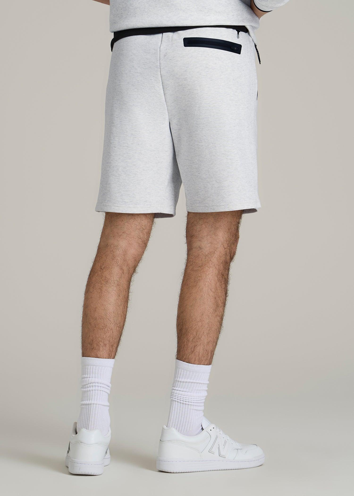 Tech Motion Fleece Shorts for Tall Men in Heather Frost Male Product Image
