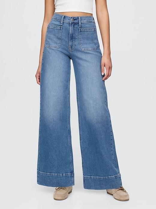 High Rise Stride Wide-Leg Jeans Product Image