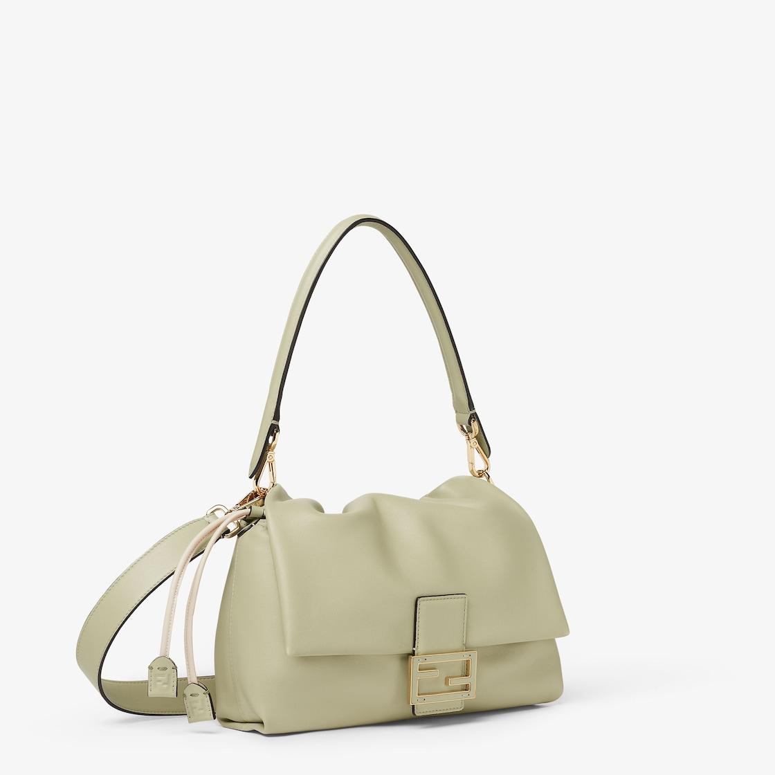 Mamma Baguette MediumSage green nappa leather bag Product Image
