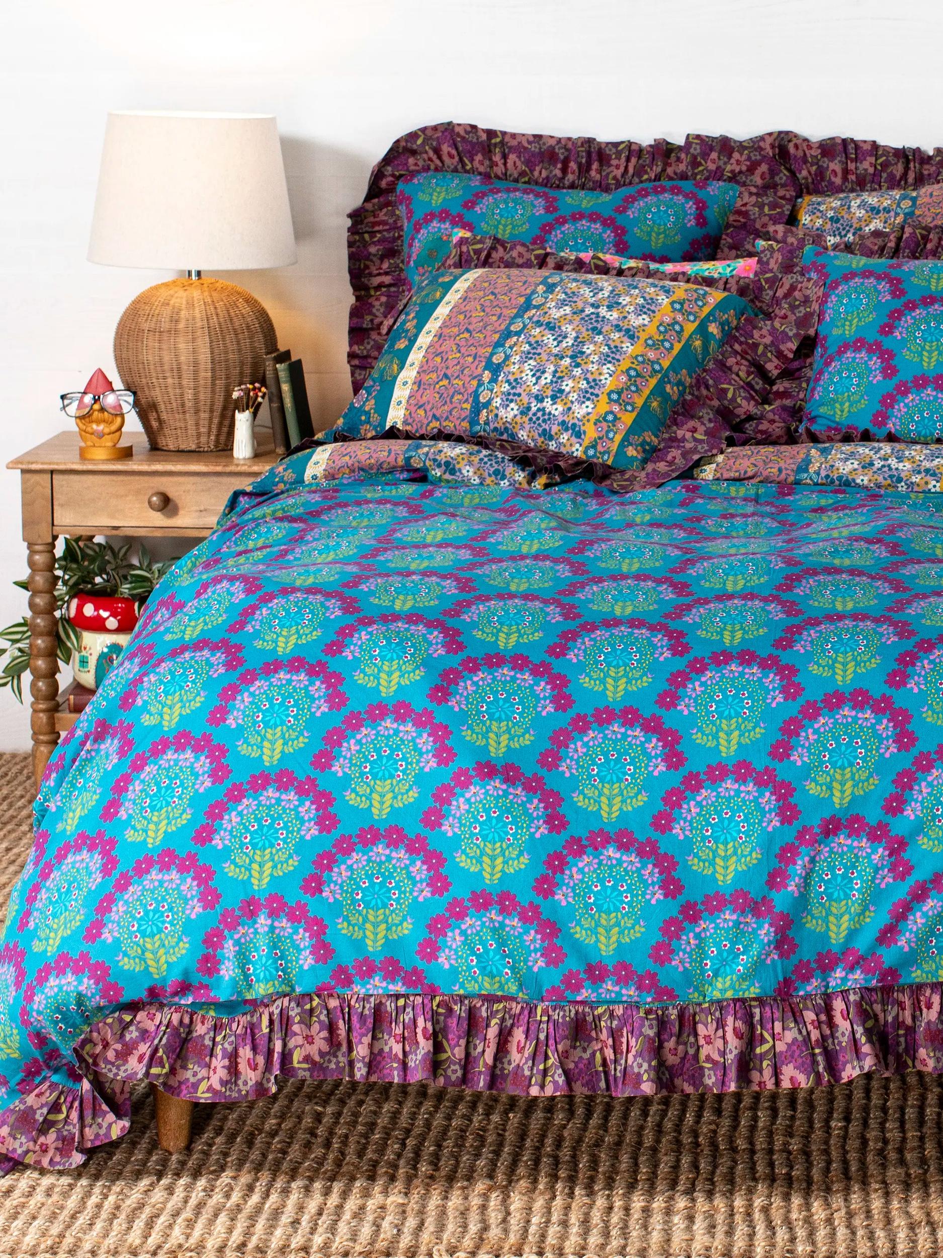 So Soft Cotton Reversible Duvet Cover - Boho Borders Product Image